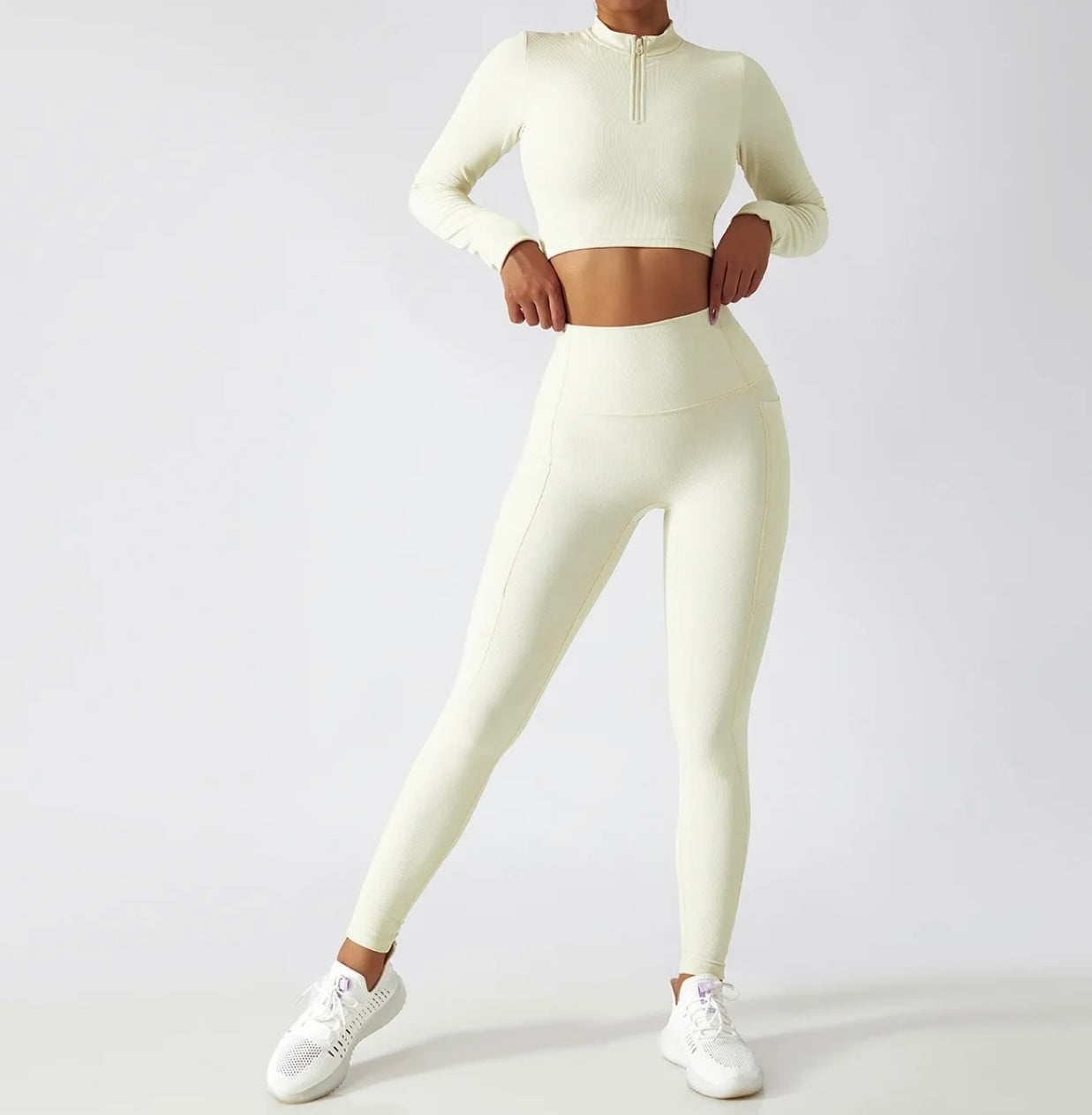 Ensemble Tanya Manches Longues - Blanc Crème