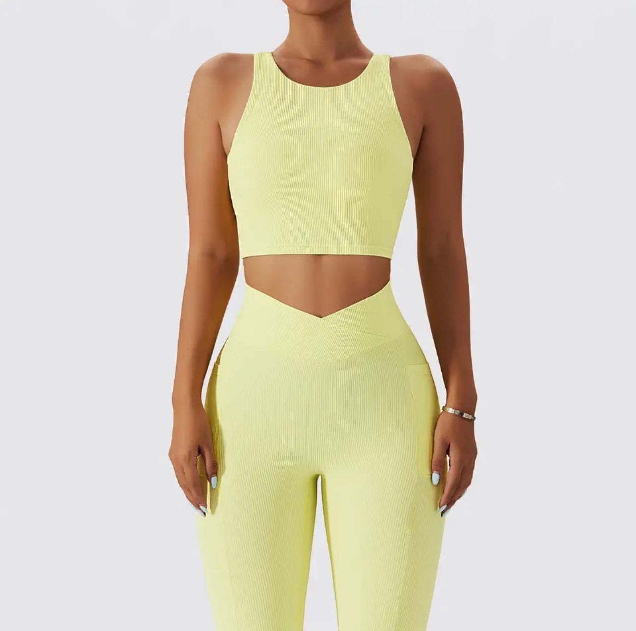 Ensemble Alya Débardeur - Jaune Pastel