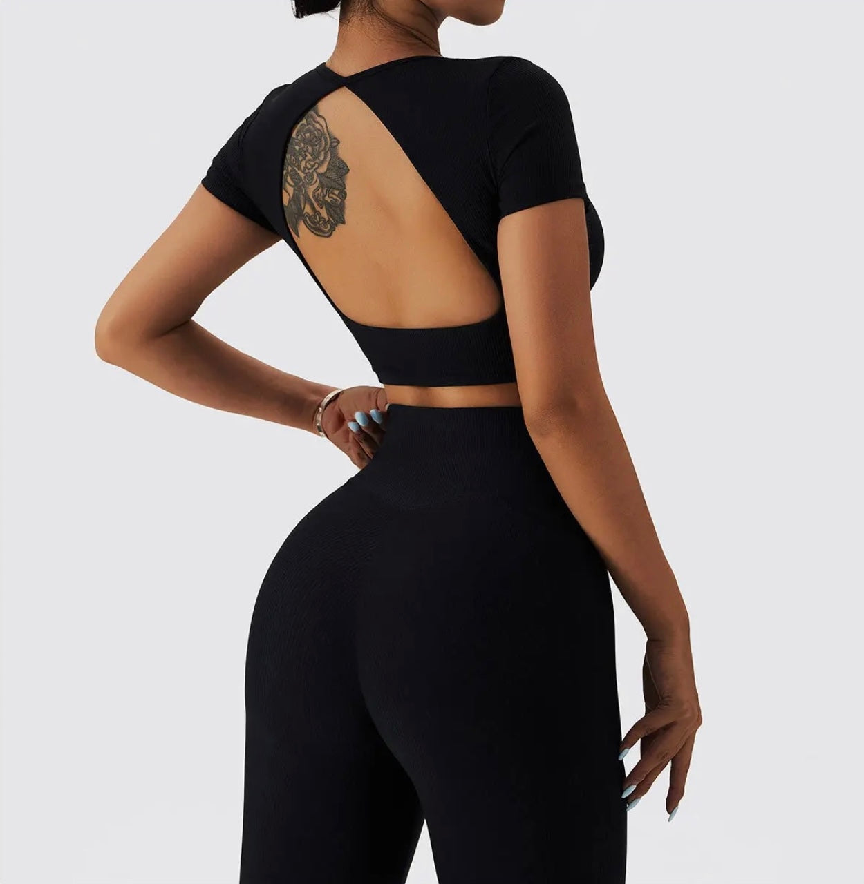 Ensemble Alya Manches Courtes - Noir