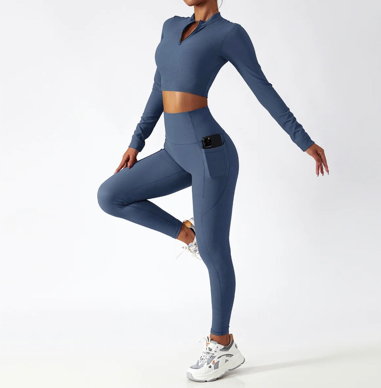 Ensemble Tanya Manches Longues - Bleu Pastel