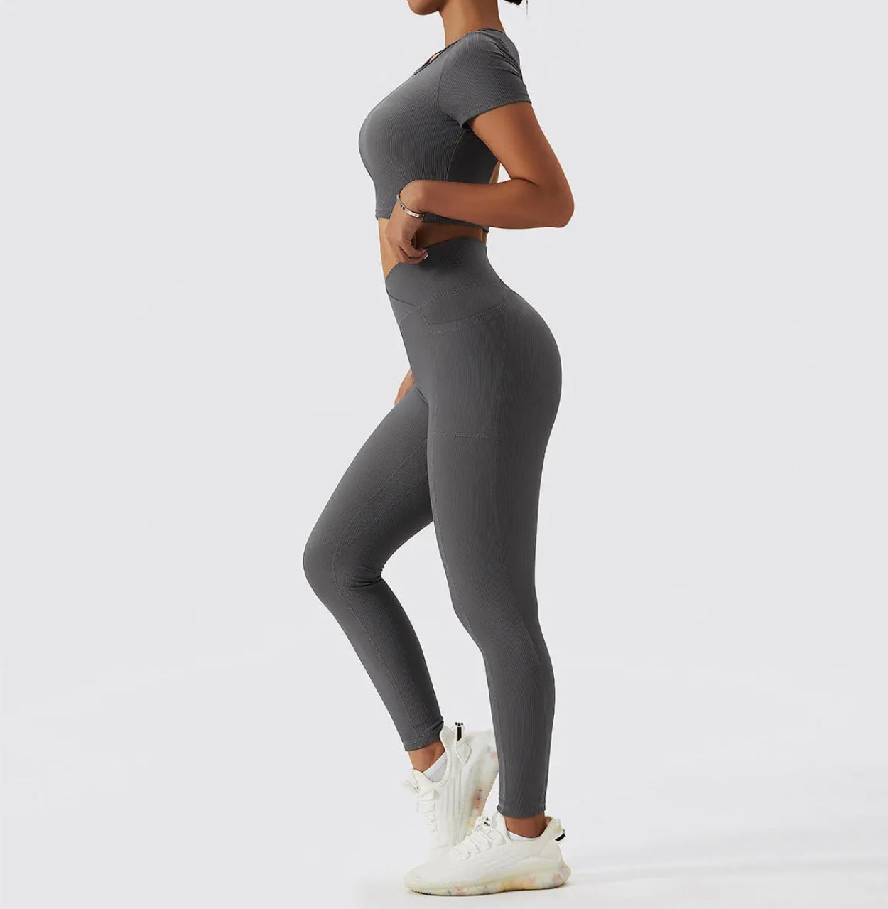 Ensemble Alya Manches Courtes - Gris