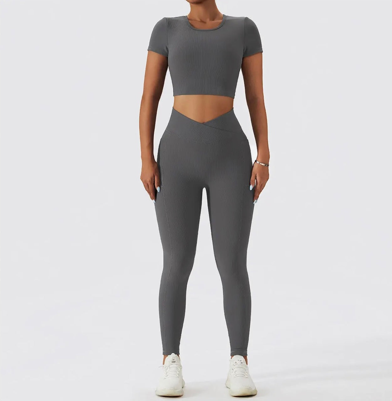 Ensemble Alya Manches Courtes - Gris