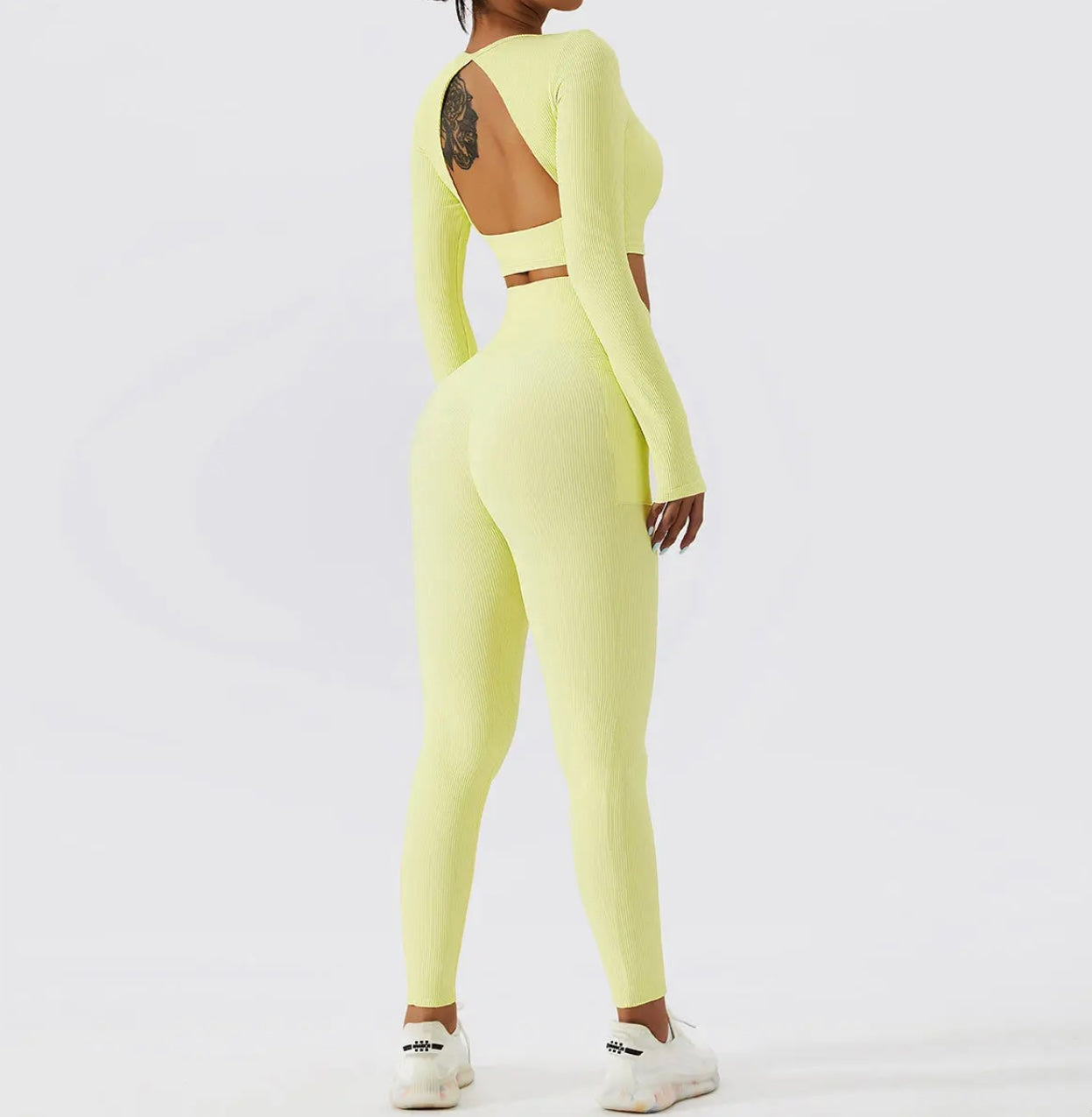 Ensemble Alya Manches Longues - Jaune Pastel
