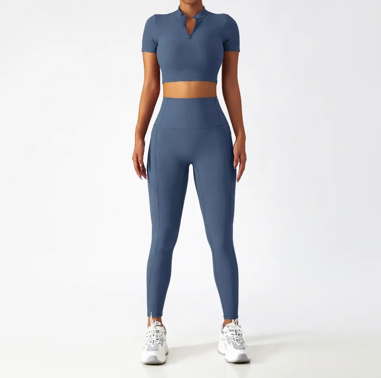 Ensemble Tanya Manches Courtes - Bleu Pastel