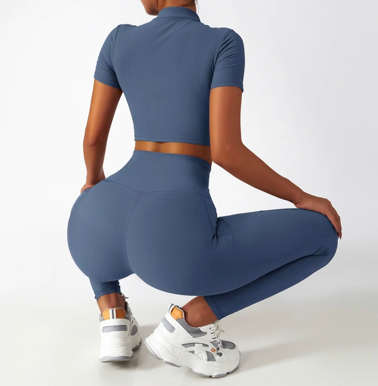 Ensemble Tanya Manches Courtes - Bleu Pastel