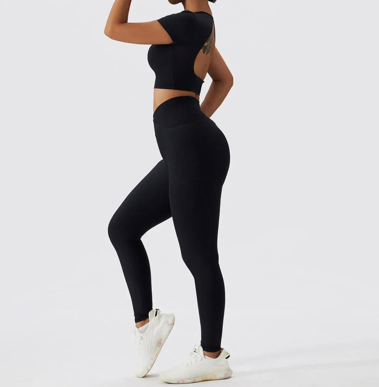 Ensemble Alya Manches Courtes - Noir