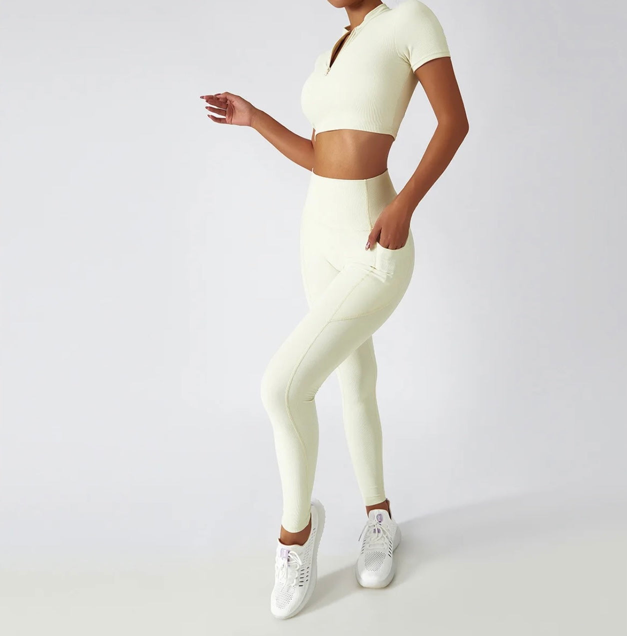 Ensemble Tanya Manches Courtes - Blanc Crème