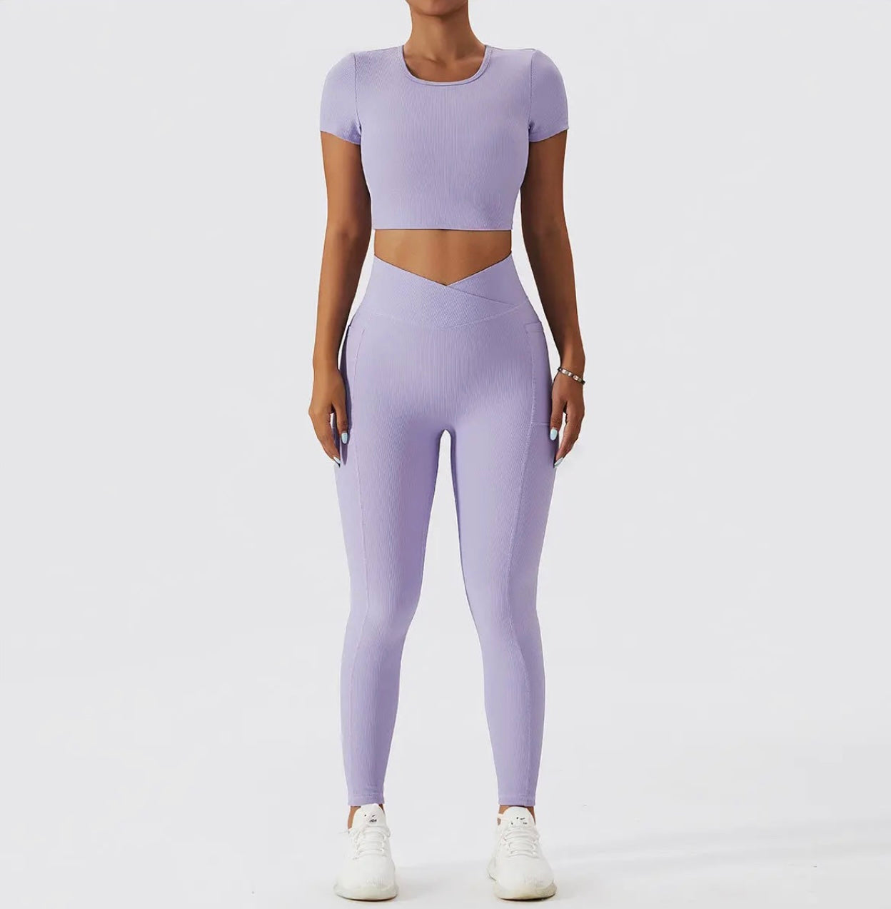 Ensemble Alya Manches Courtes - Violet