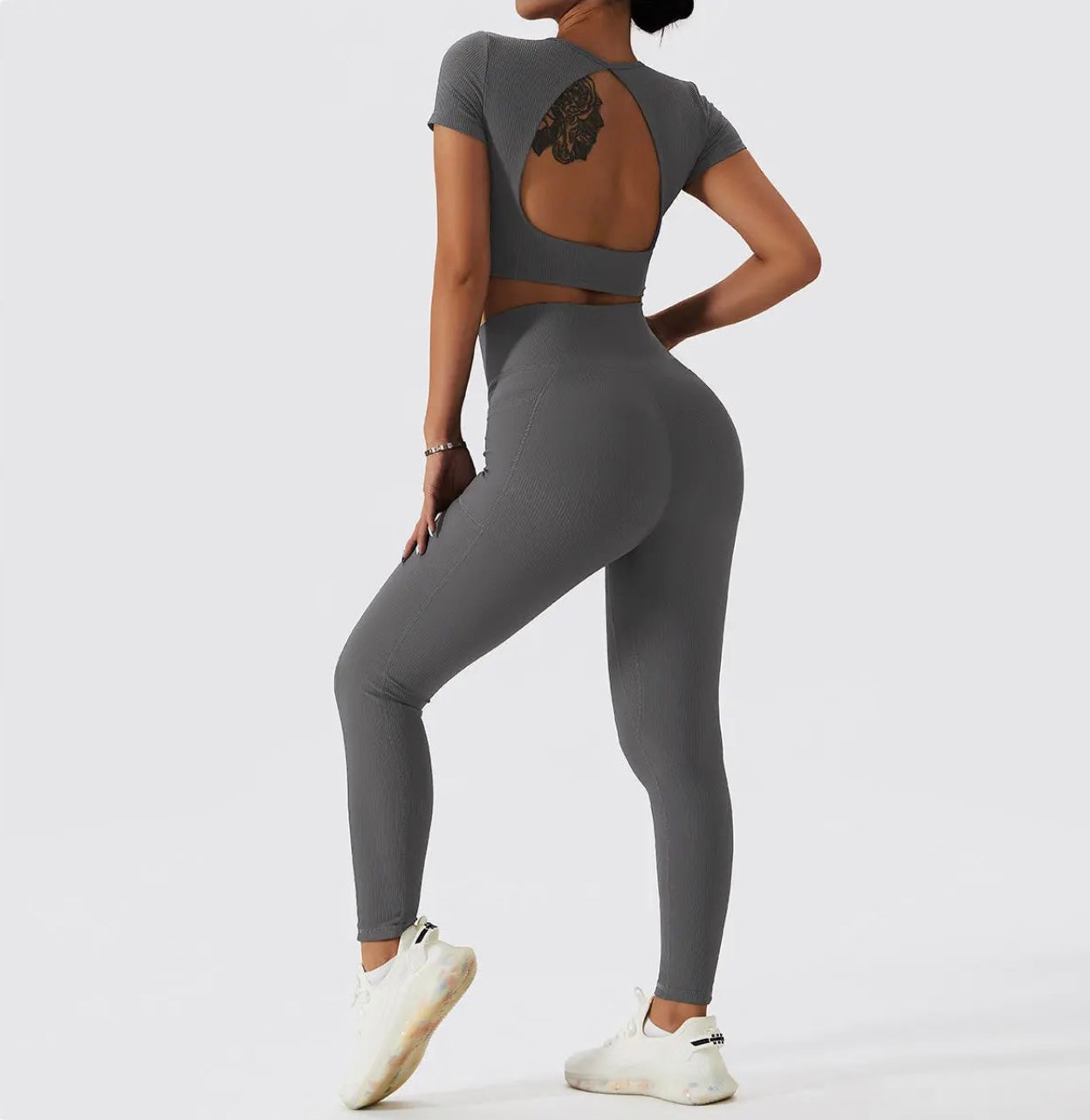 Ensemble Alya Manches Courtes - Gris