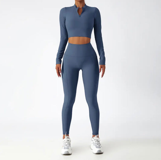 Ensemble Tanya Manches Longues - Bleu Pastel