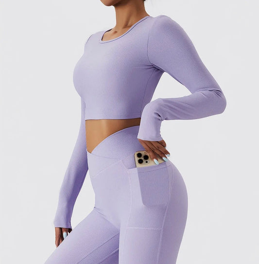 Ensemble Alya Manches Longues - Violet