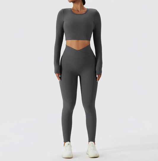Ensemble Alya Manches Longues - Gris