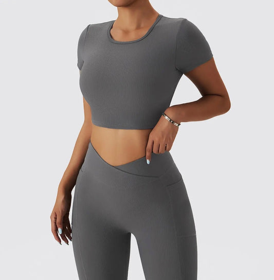 Ensemble Alya Manches Courtes - Gris