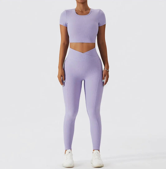 Ensemble Alya Manches Courtes - Violet